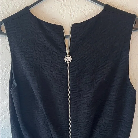 ANTONIO MELANI Black Midi Dress with Belt Detail - Picture 5 of 6